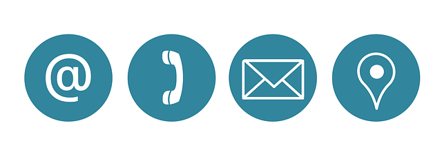 icons of ways to contact us - email, phone, map location